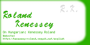 roland kenessey business card